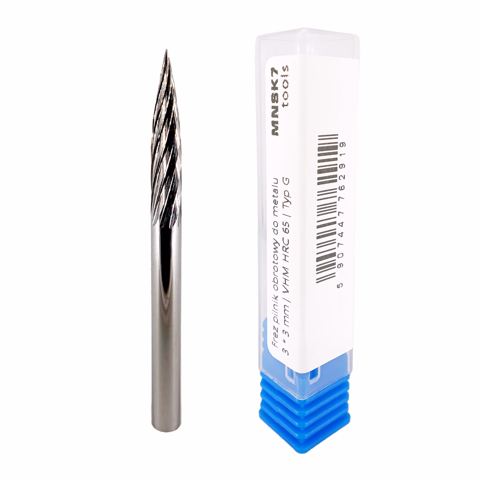 Frez pilnik obrotowy do metalu | 3 mm * 3 mm | VHM HRC 65 | Typ G — zdjęcie 3