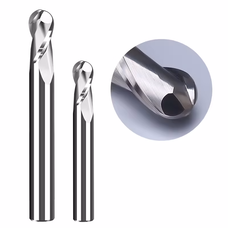 Frez kulowy 3D 2P | trzpień 4 mm | fi 4 x 6 x 50 | R2 | HRC55 | VHM CNC - obrazek 5