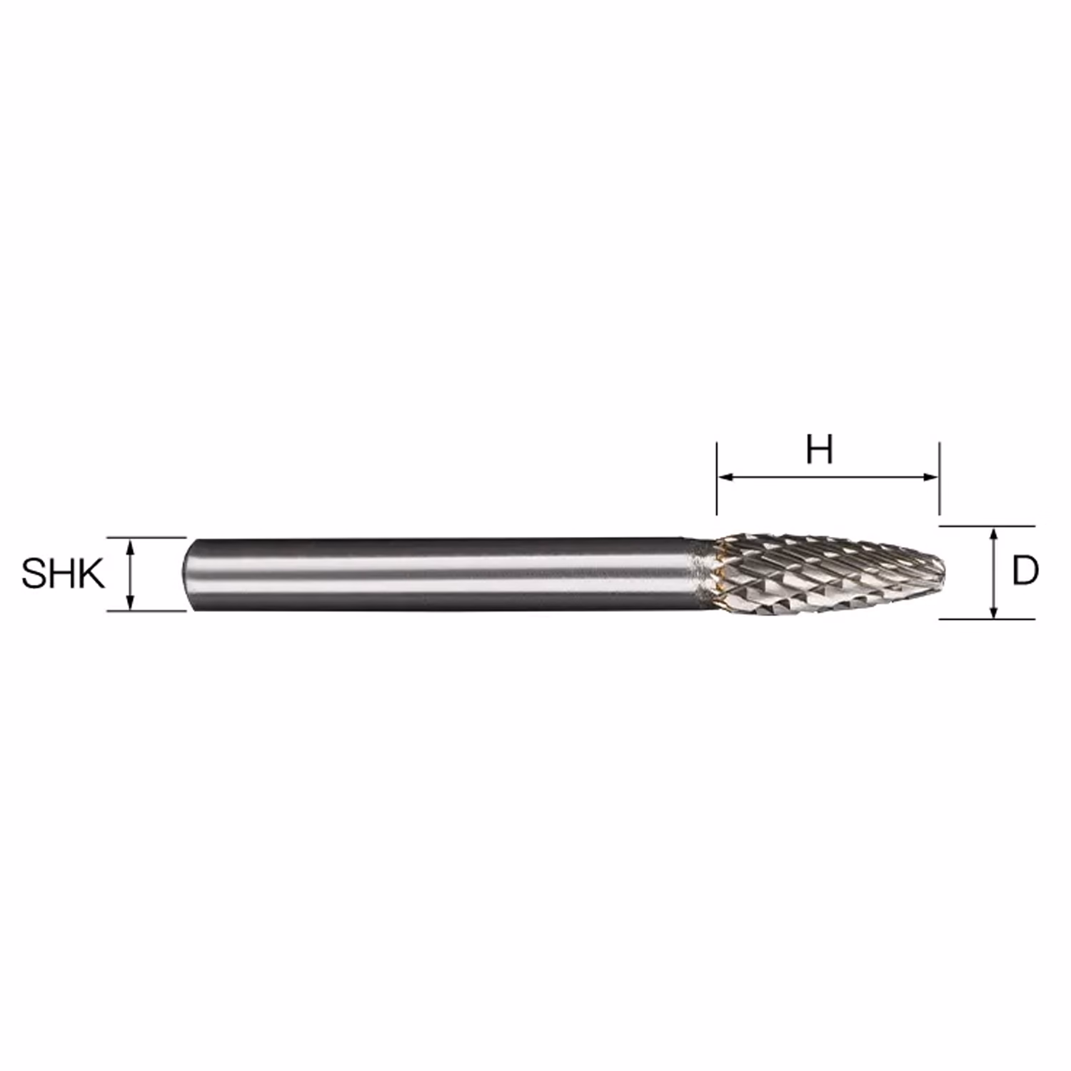 Frez pilnik obrotowy do metalu | 6 mm * 8 mm | VHM HRC 65 | Typ F — zdjęcie 6