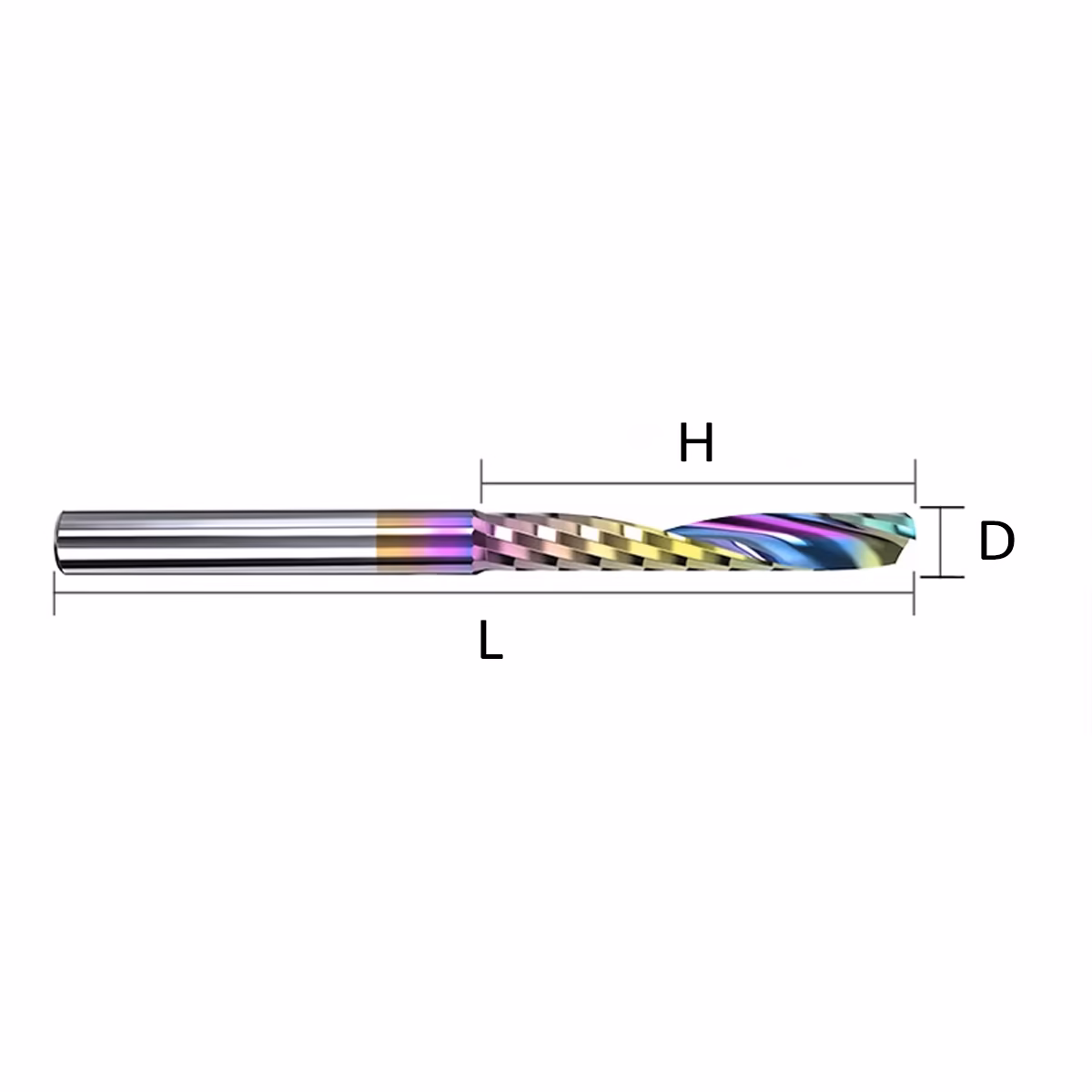 Frez palcowy do PVC 1P | fi 4 mm x 55 mm | CNC VHM HRC60 | polerowany DLC - obrazek 5