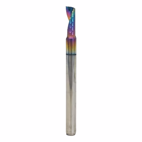 Frez jednopiórowy do aluminium 1P | fi 3.175 x 8 x 38 | CNC VHM HRC 55 | DLC - obrazek 2