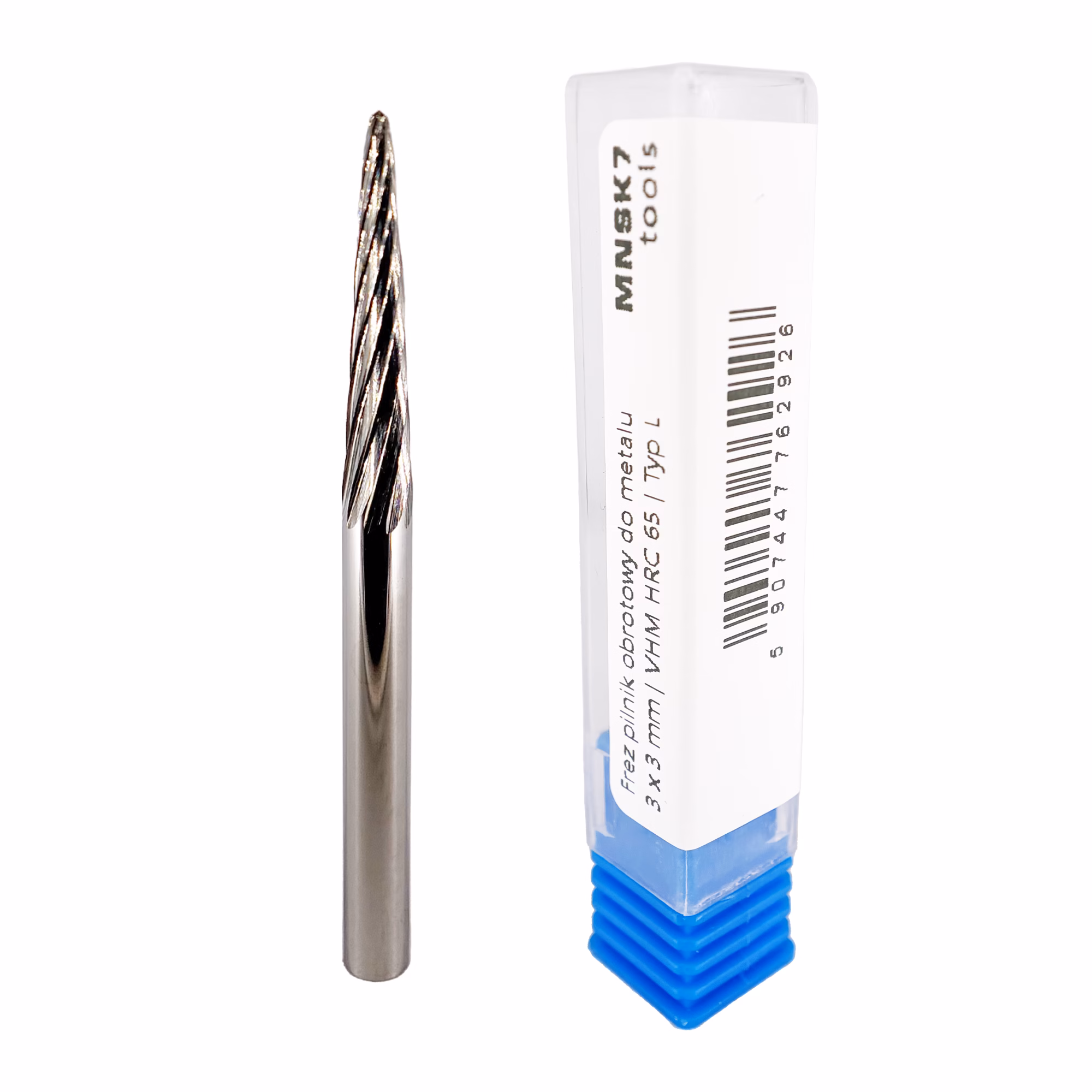 Frez pilnik obrotowy do metalu | 3 mm * 3 mm | VHM HRC 65 | Typ L — zdjęcie 3