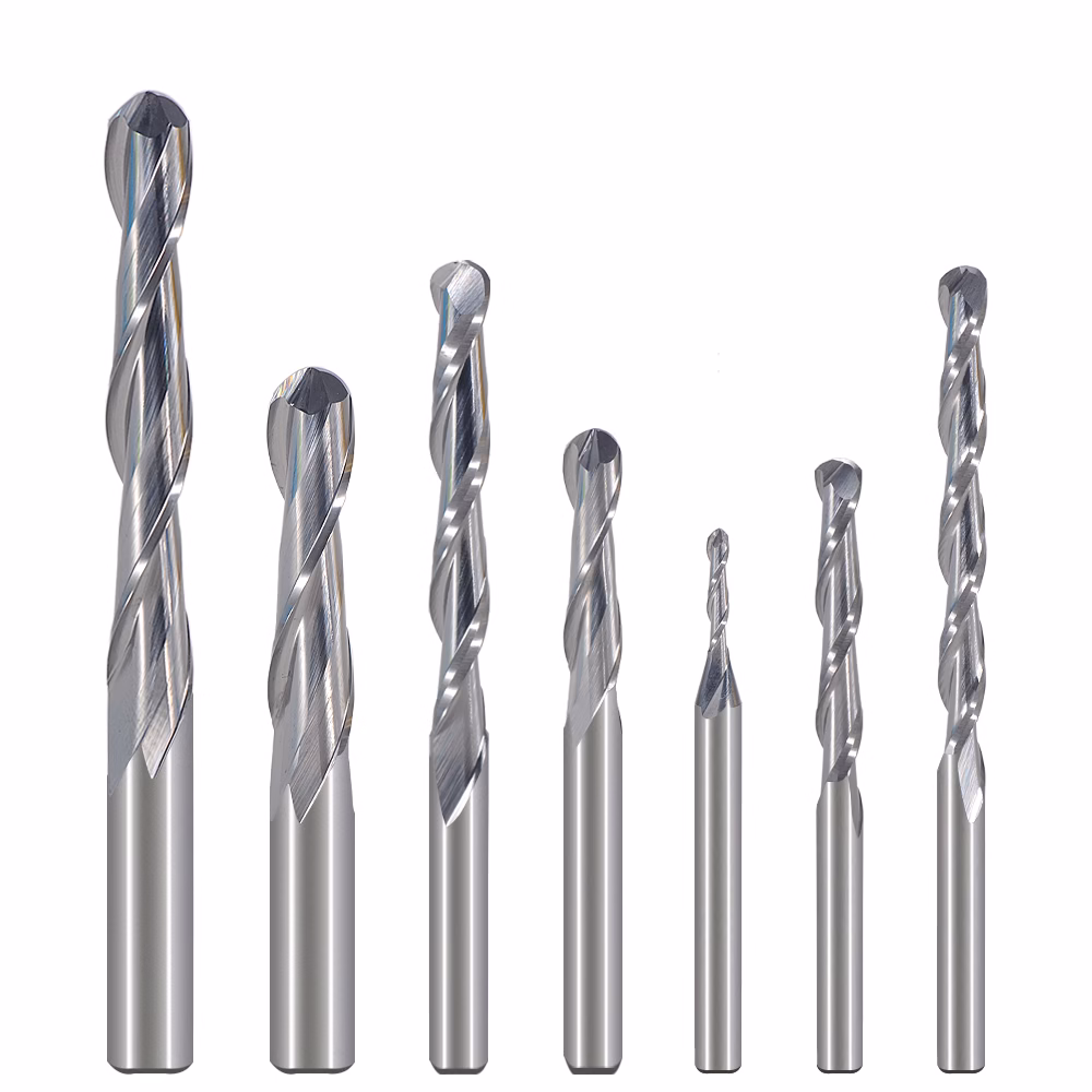 Frez kulowy 3D 2P | trzpień 6 mm | fi 6 x 32 x 60 | R3 | VHM CNC - obrazek 4