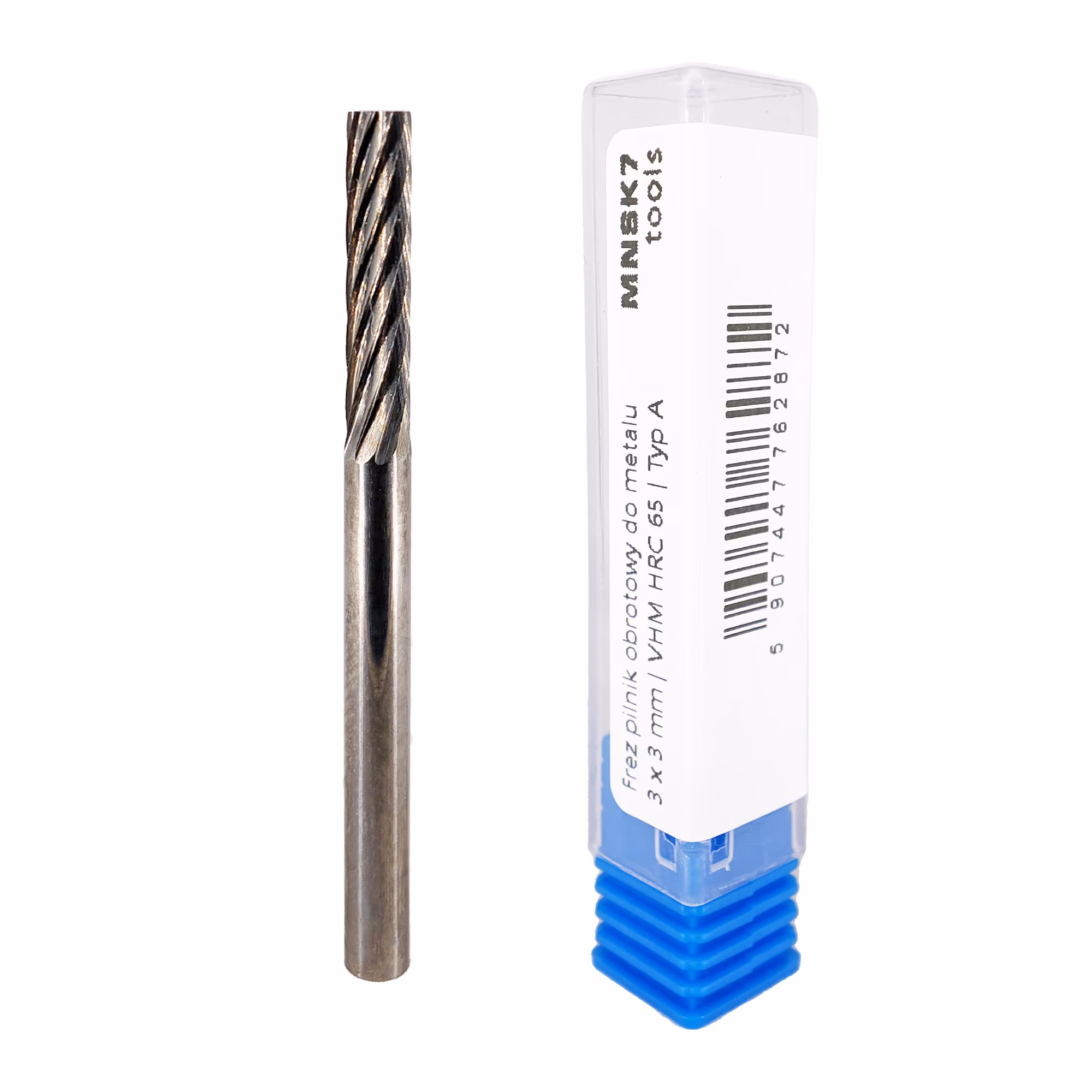 Frez pilnik obrotowy do metalu | 3 mm * 3 mm | VHM HRC 65 | Typ A — zdjęcie 3