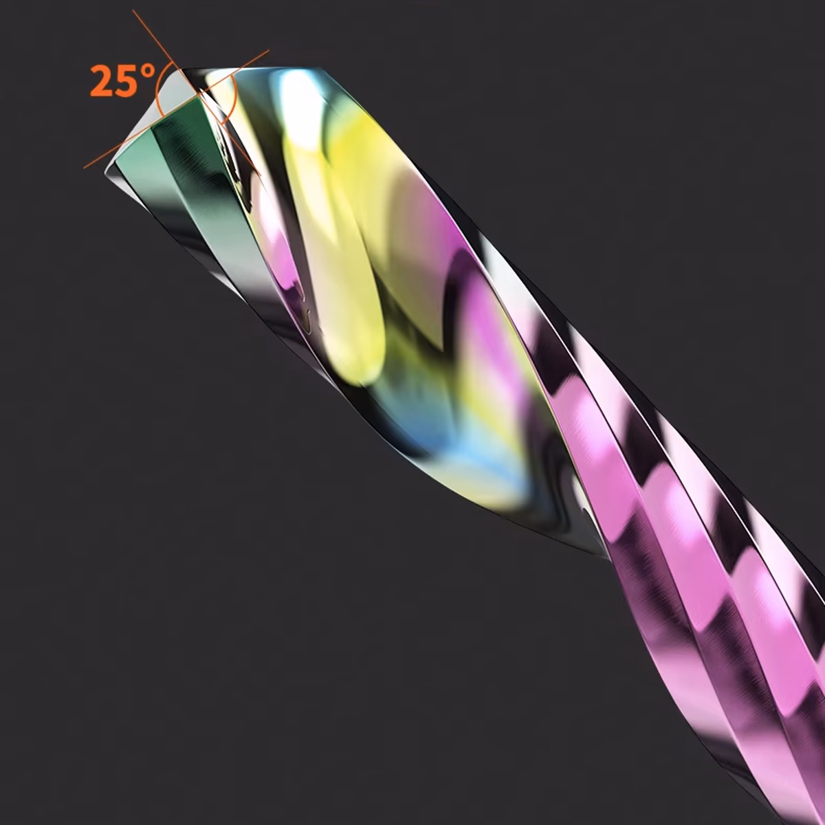 Frez palcowy do PVC 1P | fi 2.5 mm x 38 mm | CNC VHM HRC60 | polerowany DLC - obrazek 3