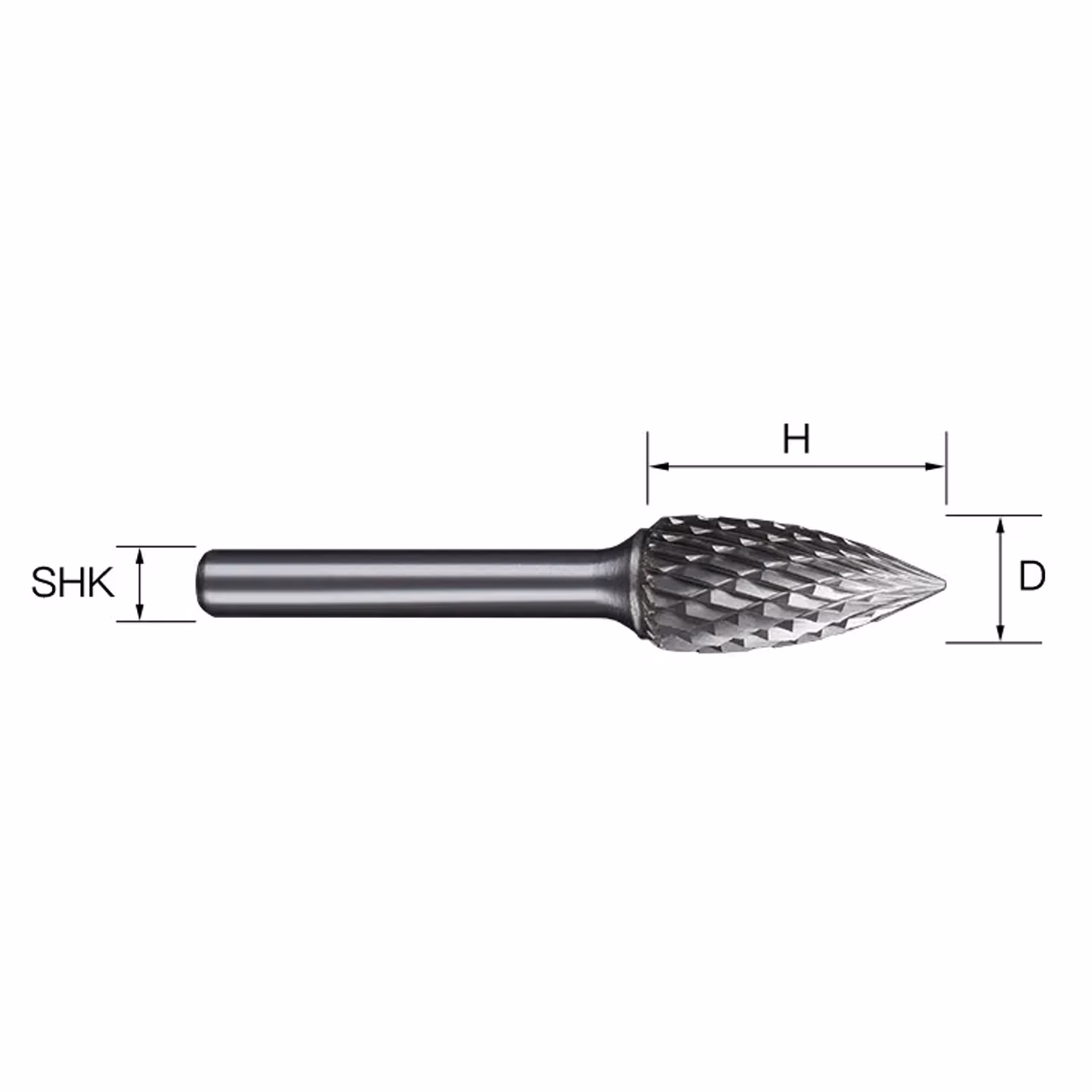 Frez pilnik obrotowy do metalu | 6 mm * 10 mm | VHM HRC 65 | Typ G — zdjęcie 7